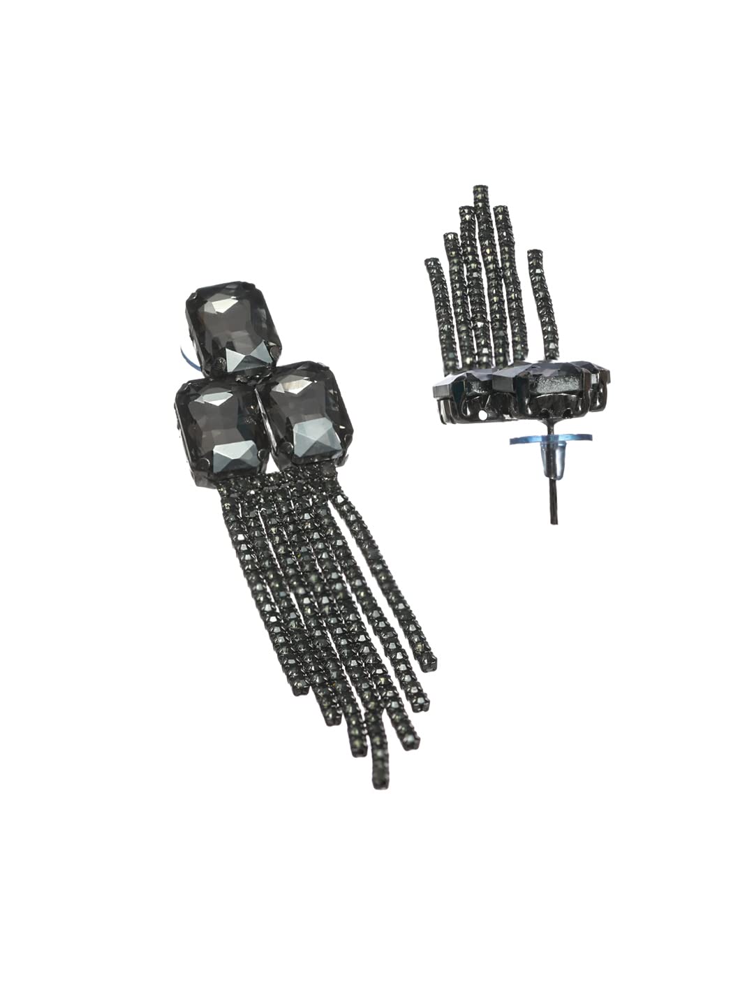 Block Tasseled Drop Earrings