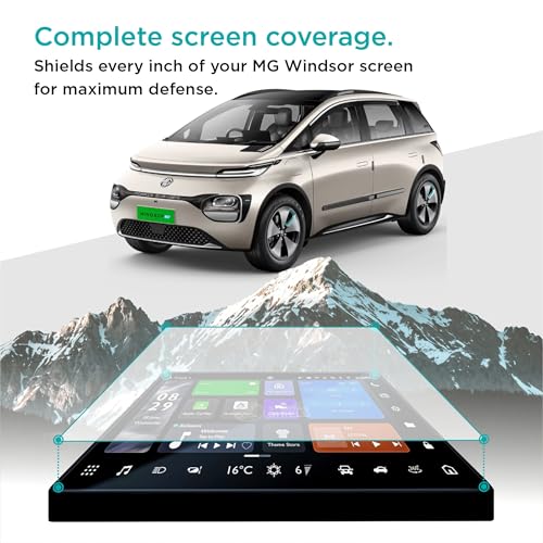 Image of Spartan Shield MATTE SCREEN GUARD For MG WINDSOR EV & EV PRO 2026 [2024 - Running] || EXCLUSIVE - ESSENCE - EXCLUSIVE PRO - ESSENCE PRO || 15.6 INCH INFOTAINMENT PROTECTOR | Anti Scratch | Water Resistant | HD Clear | High Touch Sensitivity | Windsor 2025 Car Accessories [Not Tempered Glass] (Windsor [15 inch Info] Matte)