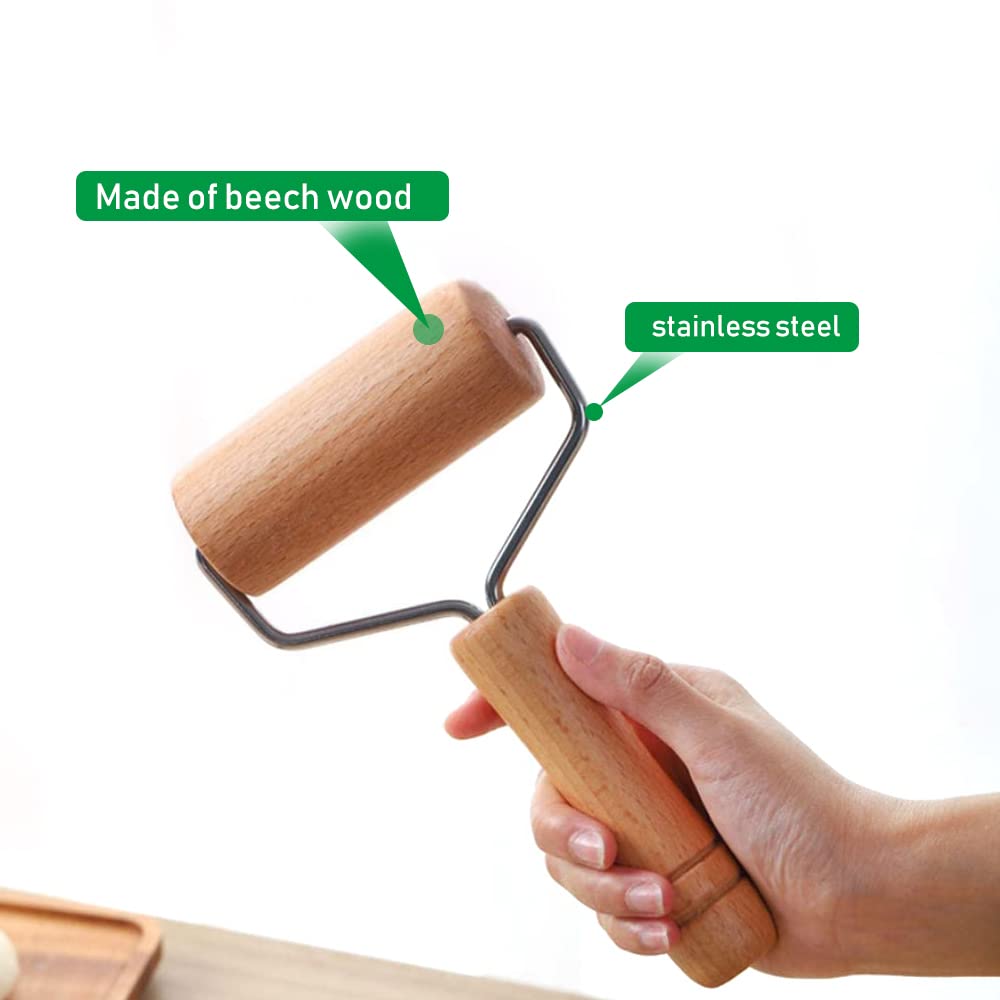 Matterello In Legno Per Pizza E Pasta - Piccolo E Pratico, Design Ergonomico - Foto 13