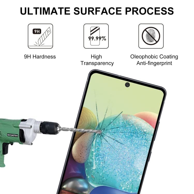 Image of OCTRIX Tempered Glass Screen Protector Compatible For Samsung Galaxy Note 10 Lite (Full Screen Coverage (Except Edge to Edge) and Free Complete Easy Installation kit - by blackwik
