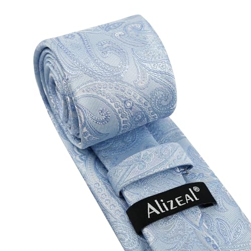 Image of Alizeal Mens 3.15'' Vintage Paisley Tie Pocket Square Set | Elegant Perfect for Banquet Wedding and Party