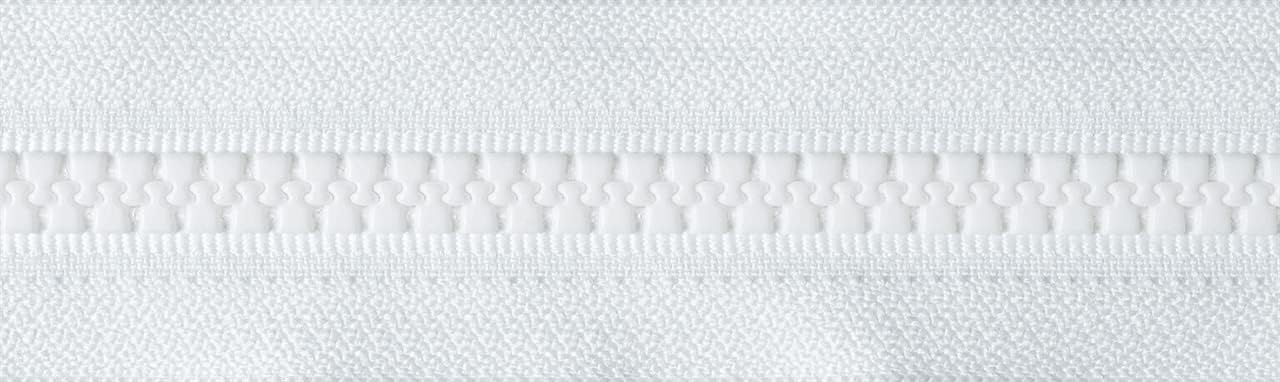 YKK Open Ended Zip, 46 cm Length, No. 501 White