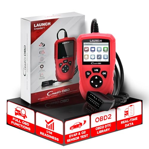 LAUNCH CR OBD OBD2 Diagnosegerät,OBDII/EOBD Diagnose Fehlerspeicher Auslesen, KFZ Auslesegerät Auto mit DTC-Definition, I/M-Bereitschaft, EVAP &O2-Sensortests,8 Sprachen, 2,8 Zoll TFT Farbbildschirm