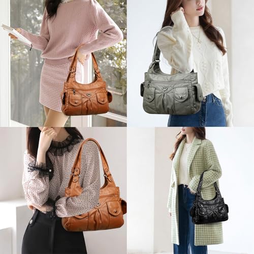 Women's European and American Style Large Capacity Shoulder Bag Women's Punk Rivet Studded Shoulder Bag Office Handba2