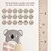 Round Wooden Height Markers - Height Measurement Set for Kids Ruler Growth Chart - 18 Per Pack