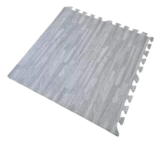 MaTvize Eva Gym Flooring Exercise Mats – (60x60cm) 1cm Thick, 4 Pcs Large Heavy Duty Interlocking, Non-Slip, Yoga Foam Floor Tiles Office, Home & Kids Play (Wooden Grey, 4 Tiles (16 Square Feet))