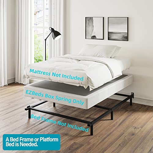 Ezbeds Twin-Box-Spring, 7 Inch Metal Twin Box Spring Only, Mattress Foundation Box Spring Twin With Fabric Cover, Easy Assembly, Noise Free, Non Slip #TOP2