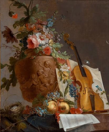 Affiche impression d'art Bachelier pour salon élégant - Toile nature morte au violon 60x90 cm