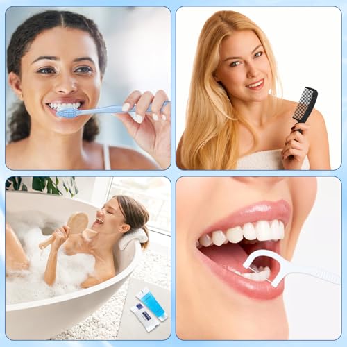 Basic Toiletry Kits, Individually Packed, Personal Hygiene Kit Bulk Homeless Care Package Supplies Travel Size Toiletry Kit for Men Women Charity Reusable Toiletry Bag (Pack of 10)4