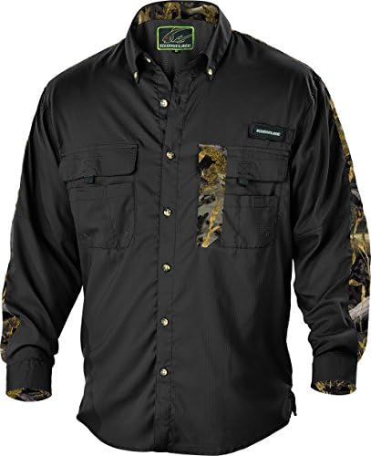 Split Rock Vented Angler Long-Sleeve Shirt Walleye/Black Large