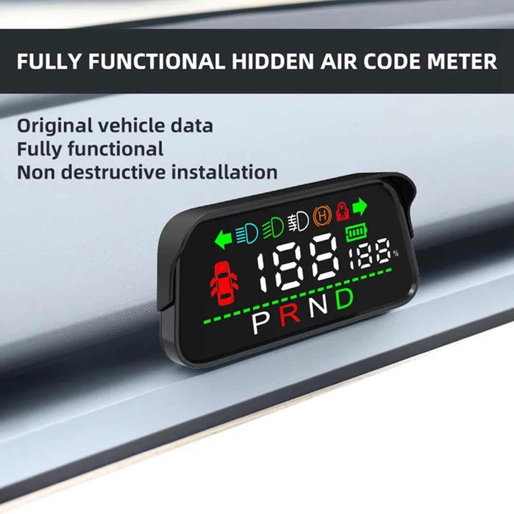 HUD - Pantalla para sedán eléctrico (velocidad y marcha)