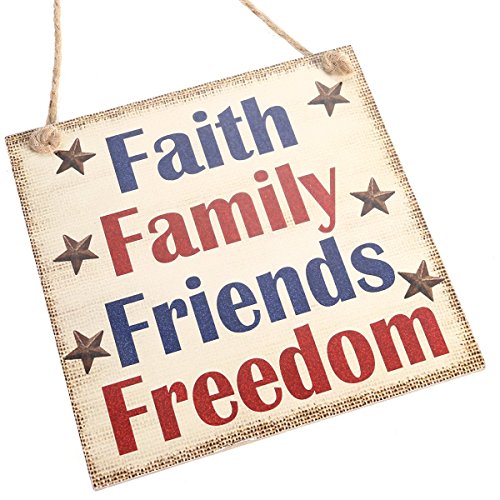 Binaryabc 4Th Of July Wooden Sign Plaque Door Wall Hanging Decorations,Independence Day Party Decorations,Memorial Day Party Decorations #TOP1