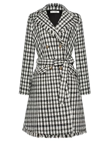 ジャケット・アウター Grace Long Trech Coat Amazon.com: GRACE KARIN Women Elegant Notched Collar Double