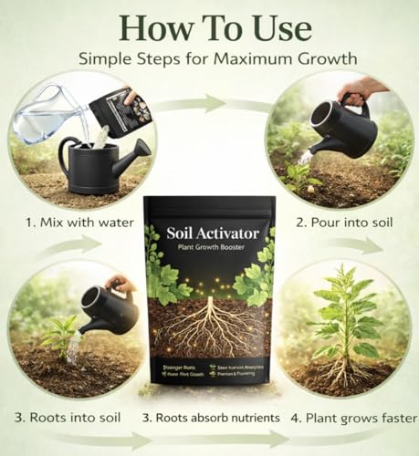 Image of Soil Activated Treasure Plant Growth Booster | Improves Soil Quality & Root Support | Suitable for Indoor & Outdoor Plants | for Pots, Gardens & Home Plants | Easy to Use 100g (1 Piece)
