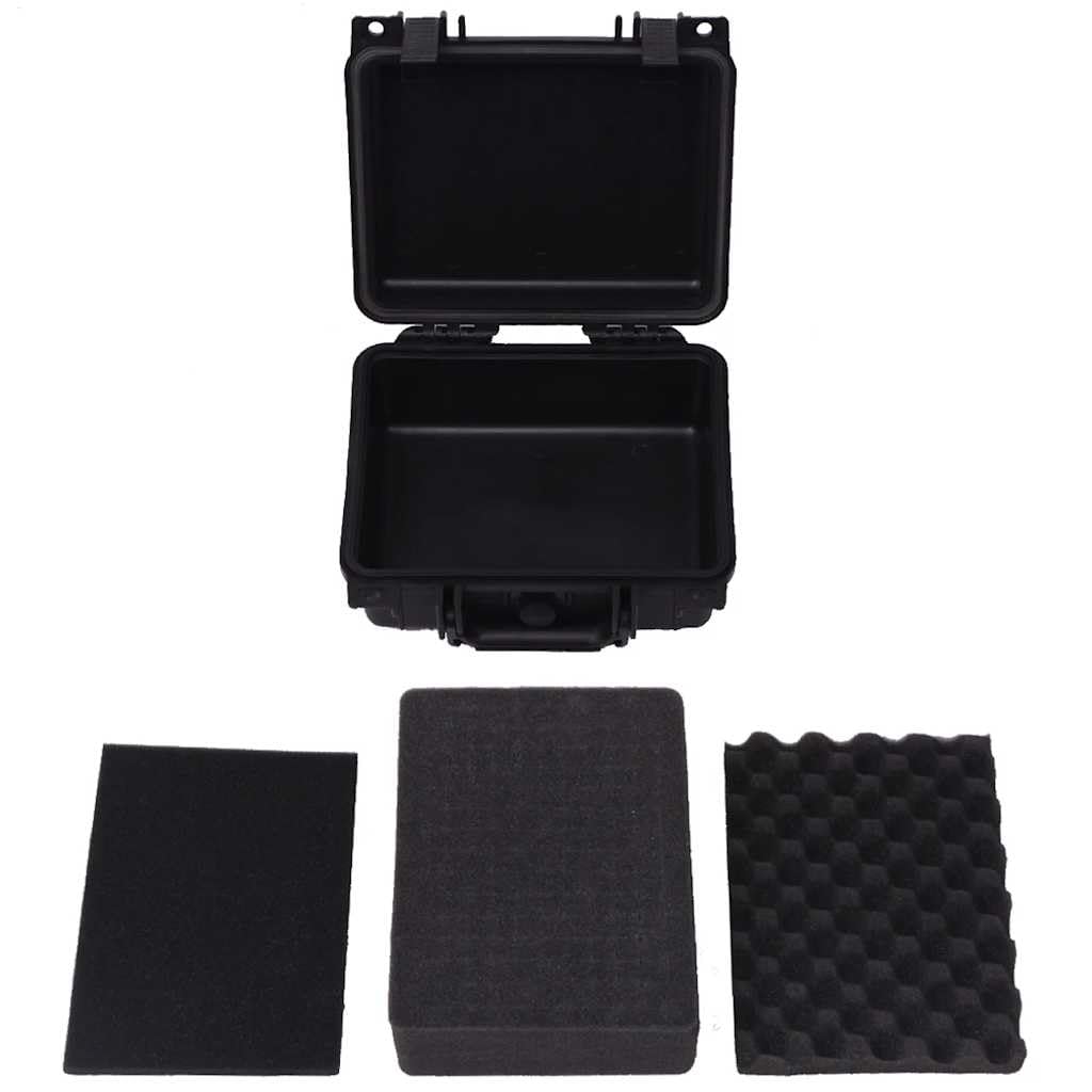 Mangloder - Valigetta universale nera, 27 x 24,6 x 12,4 cm, con guscio rigido, impermeabile, antiurto, con inserti in schiuma, ideale per fotocamera, obiettivo, accessori, outdoor, viaggi, protezione