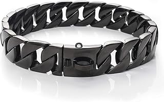 DUPFY 24MM Dog Collar Personalizedl Stainless Steel Big Dog Luxury Training Collar Cuban Link Necklace Chain for Dog GOURIXIN 24MMx40CM