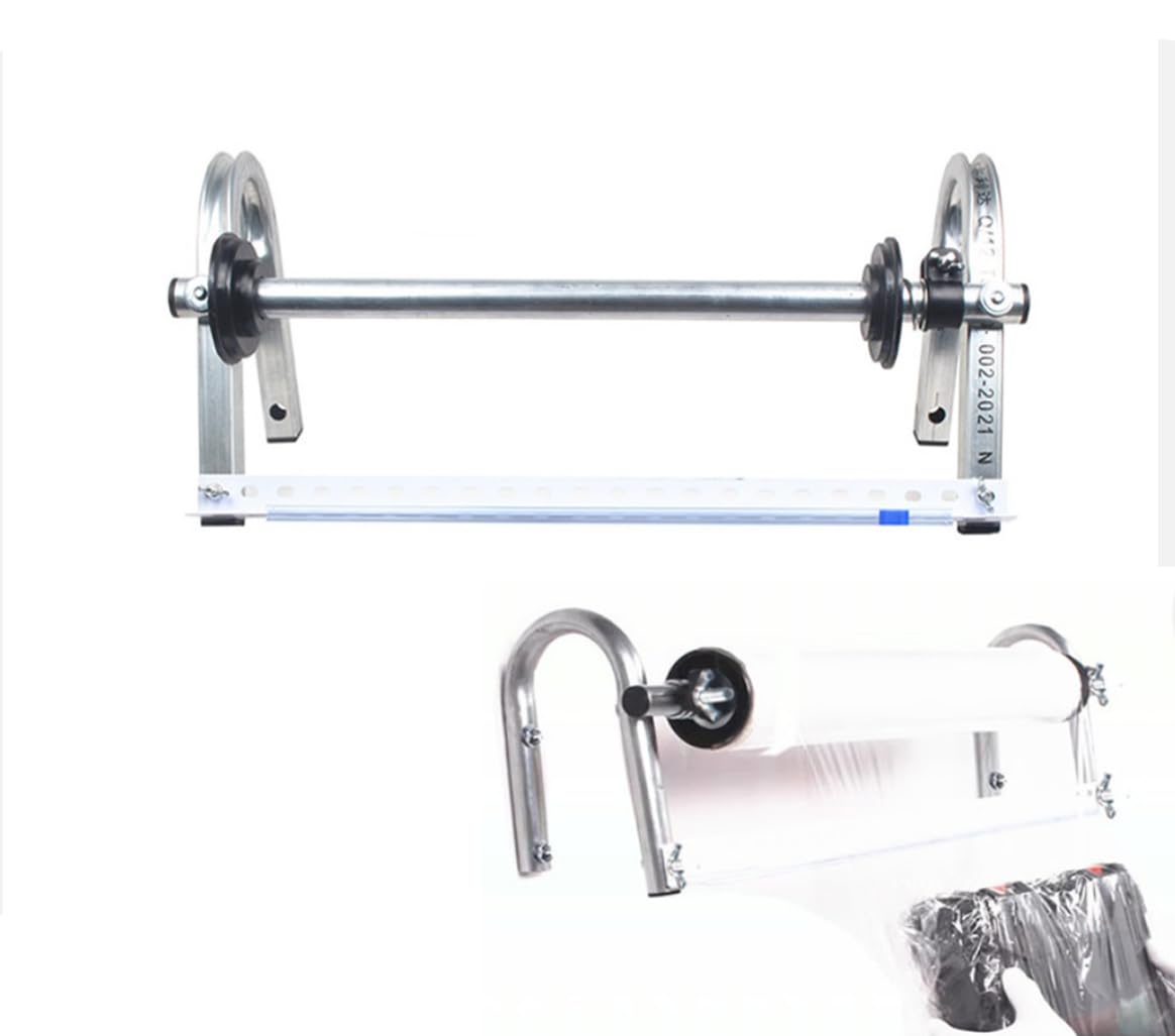 Dispenser manuale per film estensibile, larghezza regolabile 20-160 cm, avvolgitore per pallet da parete in acciaio inossidabile, strumento di imballaggio per alimenti e articoli