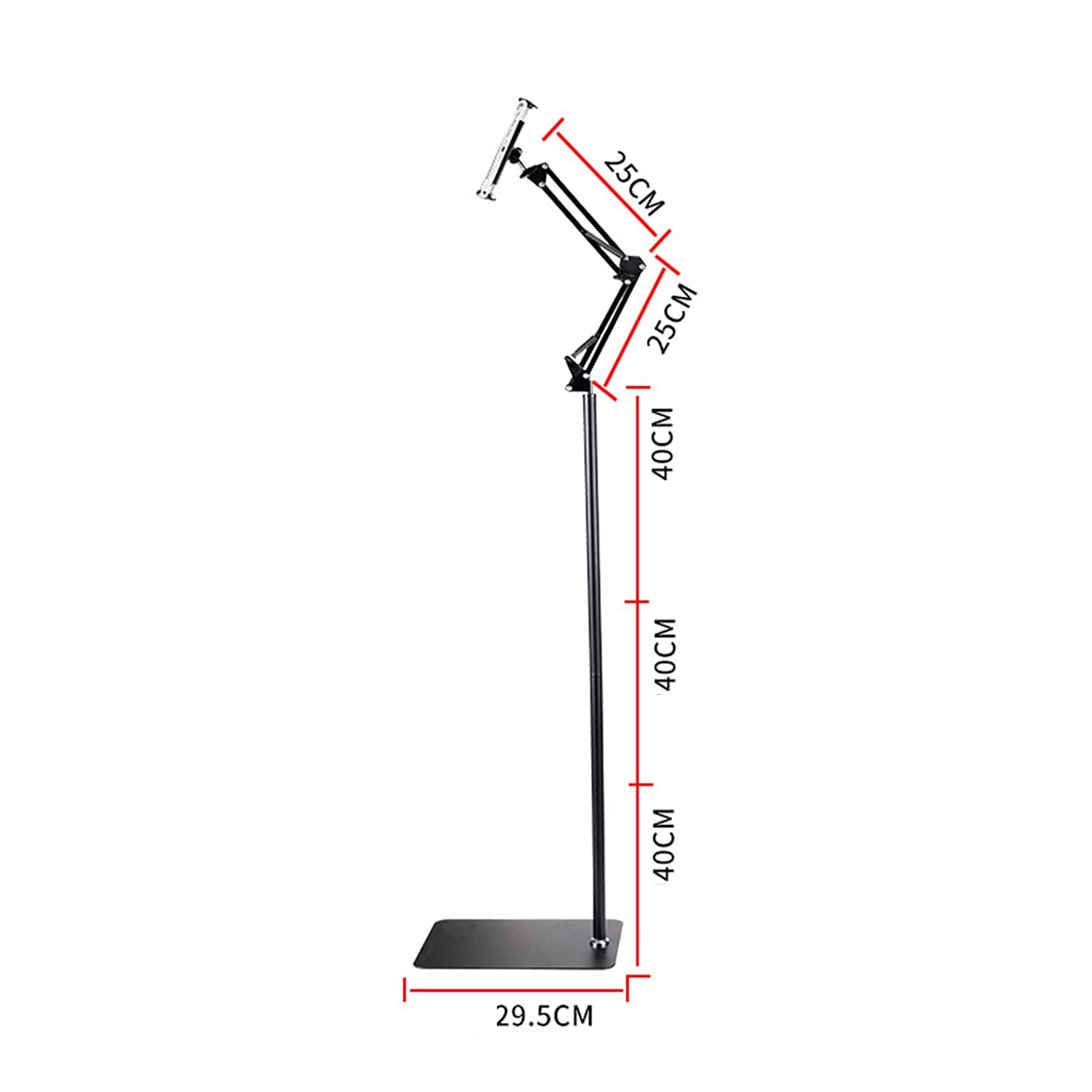 Supporto per Tablet Supporto per Tablet Regolabile Supporto da Pavimento per Telefono Supporto Regolabile in Altezza Compatibile con iPad Switch e Tutti i telefoni 4''-12.9'' 175 cm (135 cm)
