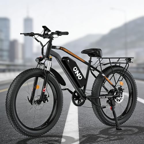 Fat Tire Electric Bike for Adults - 1500W Peak Motor, 48V 15Ah Fast Electric Mountain Bike, 28MPH &...