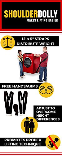 Ready Lifter Shoulder Moving Straps For Furniture, Appliances, Heavy Or Bulky Easy To Adjust For Carrying And Lifting Heavy Objects Up To 600 Lb And 12' Long #TOP7