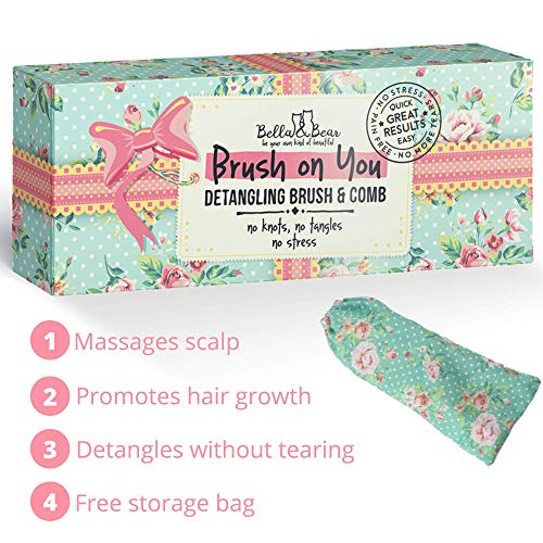 Detangling Hair Brush and Comb Set, the Best Detangler Brush for Wet or Dry Hair, no more tangles, no more tears by Bella & Bear .