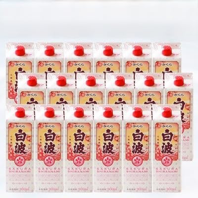 (さくら白波)25度 900ml×18パックセット(薩摩焼酎)F0-4