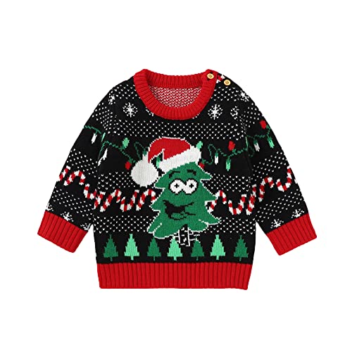 Toddler Girl Boy First Christmas Sweater Baby Ugly Christmas Sweater Fall Winter Clothes