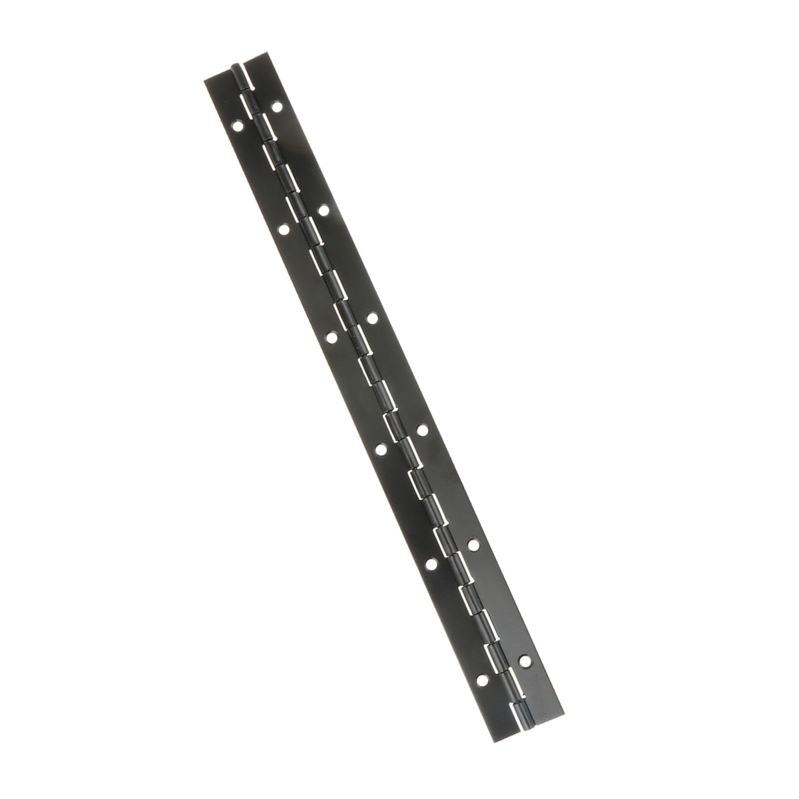 Heavy Duty Hinge, Continuous Hinge with Holes, Furniture Hinges, Folding Cabinet Door Hinge, Black, 300x30x1mm