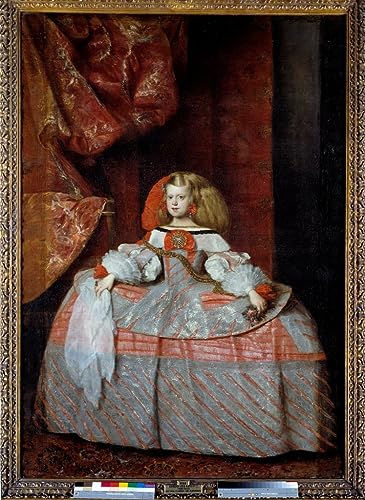 Affiche portrait de l'infante Marguerite d'Autriche Diego Rodriguez poster art mural 60x90