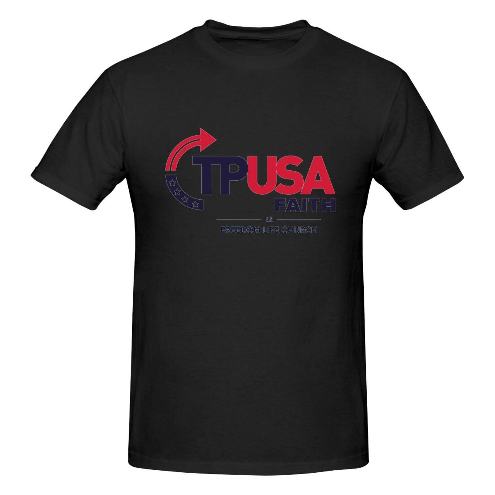 Peiyeety Men's Black Rip Charlie Kirk T-Shirt Turning Point Usa Tpusa Freedom Life Short Sleeve M