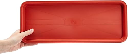 Miniatura 3 de Farmlyn Creek Paquete de 8 bandejas de plástico grandes para riego de plantas, bandejas rectangulares para interiores, exteriores, suministros de