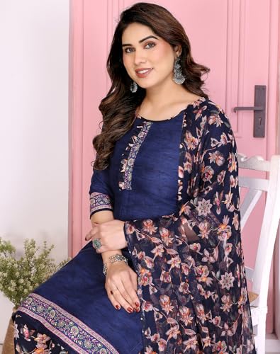 Image of Yashika Unstiched Crepe dress materials | Crepe Salwar Suit for women with dupatta | suit material for women unstitched