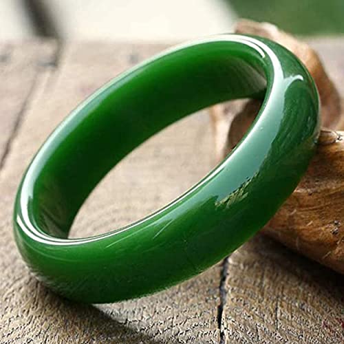 Bracelet en jade vert véritable d'exception poli à la main 66 mm - 4