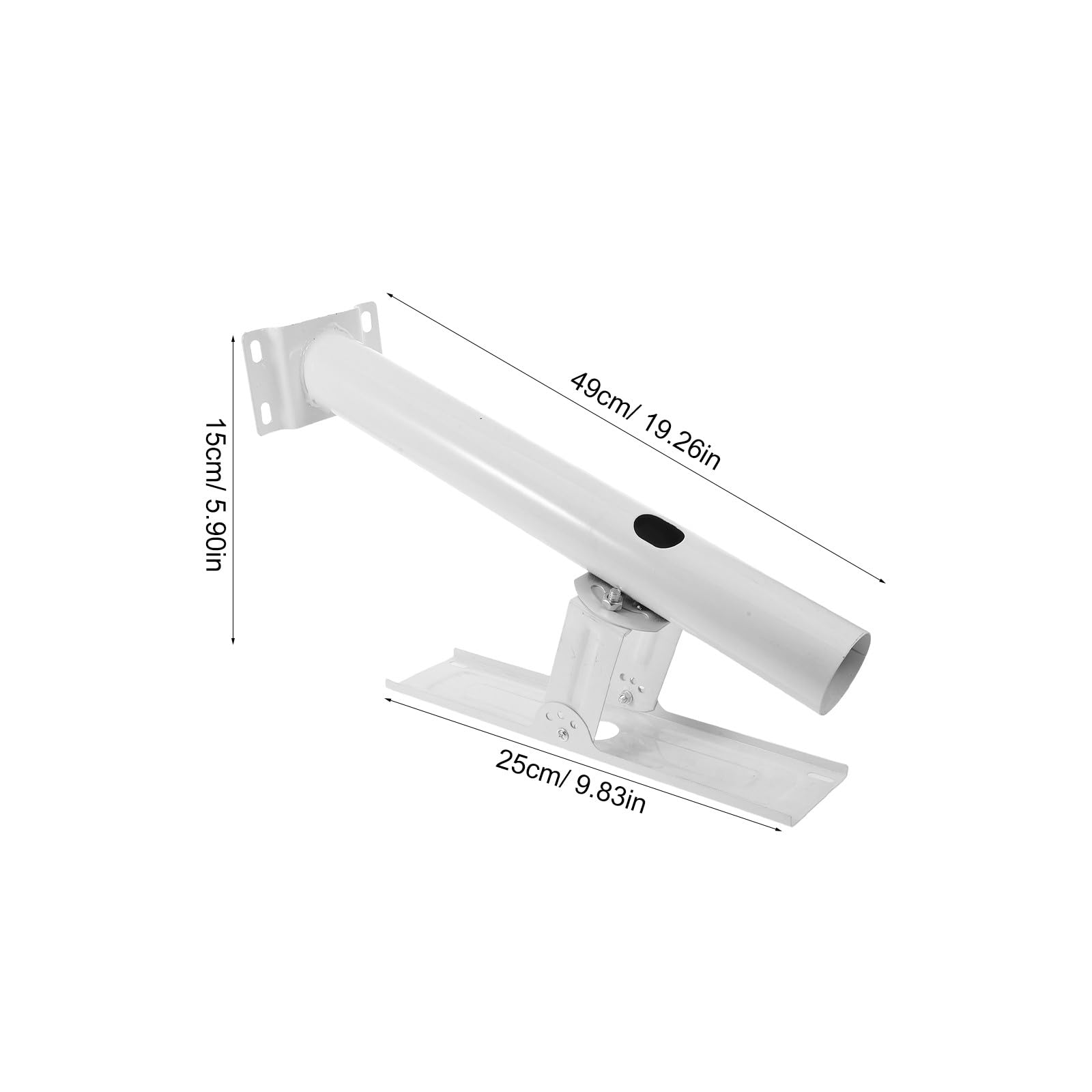 COLLBATH 1 juego de para postes de paneles solares, ajustables para exteriores, con tubo de 58 mm de diámetro, metálico único para instalación en postes de alumbrado público.