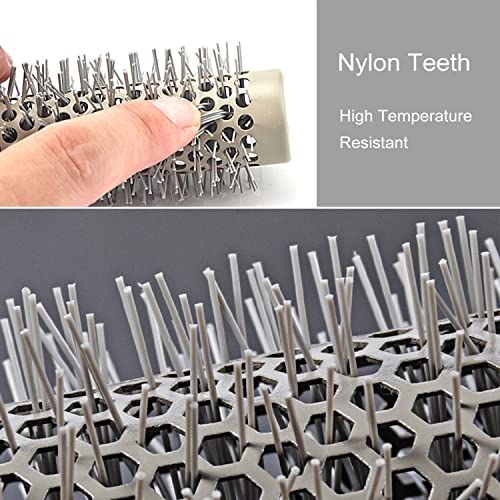 Round Hair Brush For Blow Drying Curling Brush Vented Thermal Barrel Ceramic Circle Brush For Rolling, Wave Hair Styling Blowout Brush Rubber Handle (0.75 Inch/19Mm, White) #TOP1