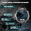 Military Smart Watch for Men（Bluetooth Calling）, Fitness Watch with Flashlight,Compass,960mAh Battery,120+ Sports,SpO2 Heart Rate Sleep Monitor,Step Counter,IP68 Waterproof Smartwatch for iOS Android #4