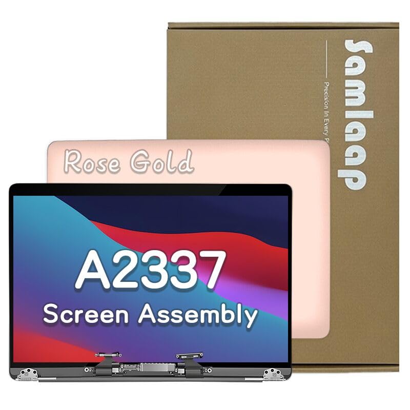 Image of A2337 13.3 inch Replacement Screen for MacBook Air 13 inch M1 2020 Year A2337 Full LCD Screen Display Assembly (Model: EMC 3598 MGN93 MGNA3 MGND3 MGNE3 MGN63 MGN73) (Rose Gold)