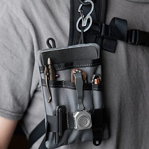 Viperade Ve1 Pocket Organizer, Tool Pocket Organizer For Men, Pocket Organizer Storage Edc Gears, Best Gift To Keep Organized, Hold Your Flashlight/Pocket Knife, Tactical Pen, Notebook (Grey) #TOP5