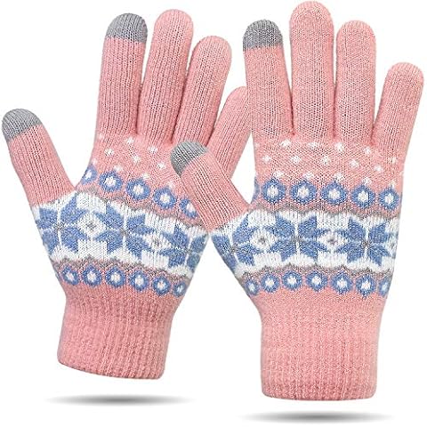 HÖTER Women Winter Wool Gloves Touchscreen Warm Thermal Soft Lining Elastic Cuff Cover