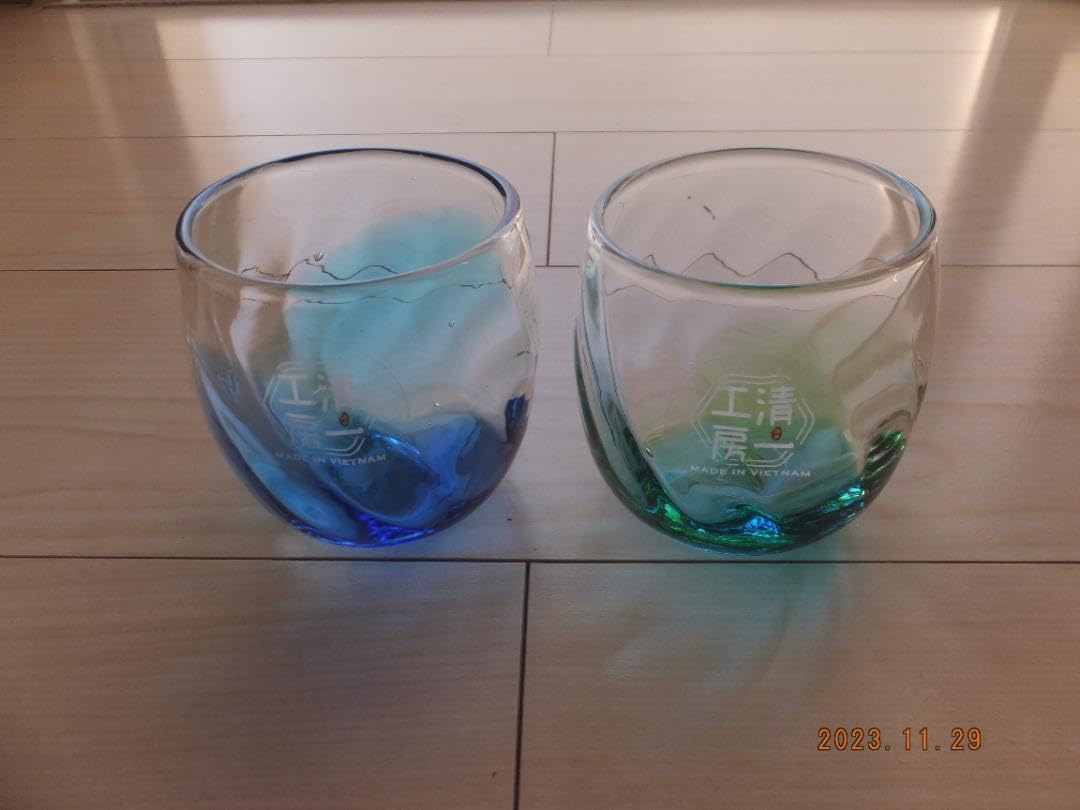 Amazon | 琉球ガラス 清一工房 グラス ペア | ノーブランド品