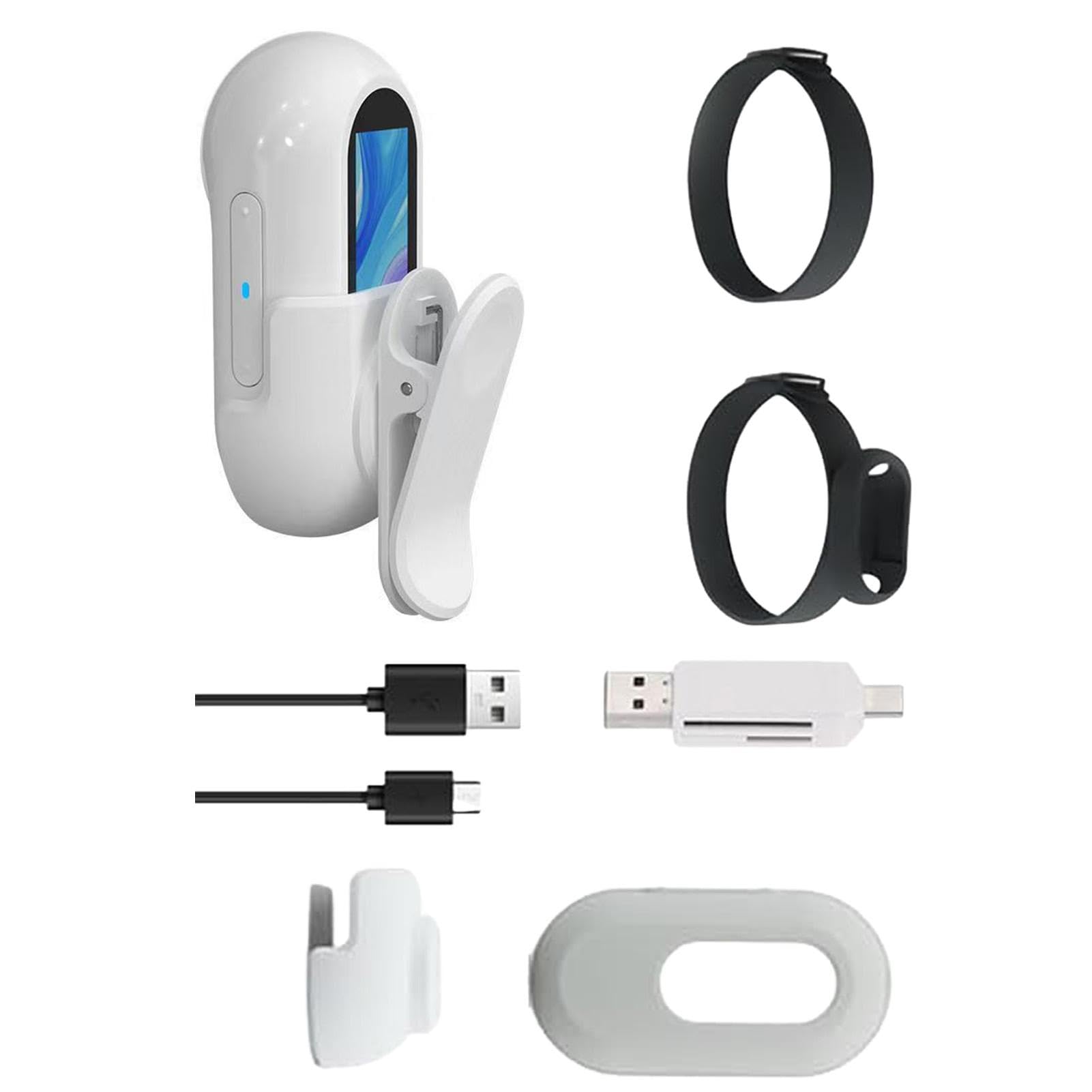 Genérico Collar para Gato con Cámara Oculta, Collar para Gato con Etiqueta De Aire, Rastreador De Mascotas con Cámara De Bolsillo, Cámaras Y Monitores Inalámbricos HD 1080P, Collar GPS con Rastreador