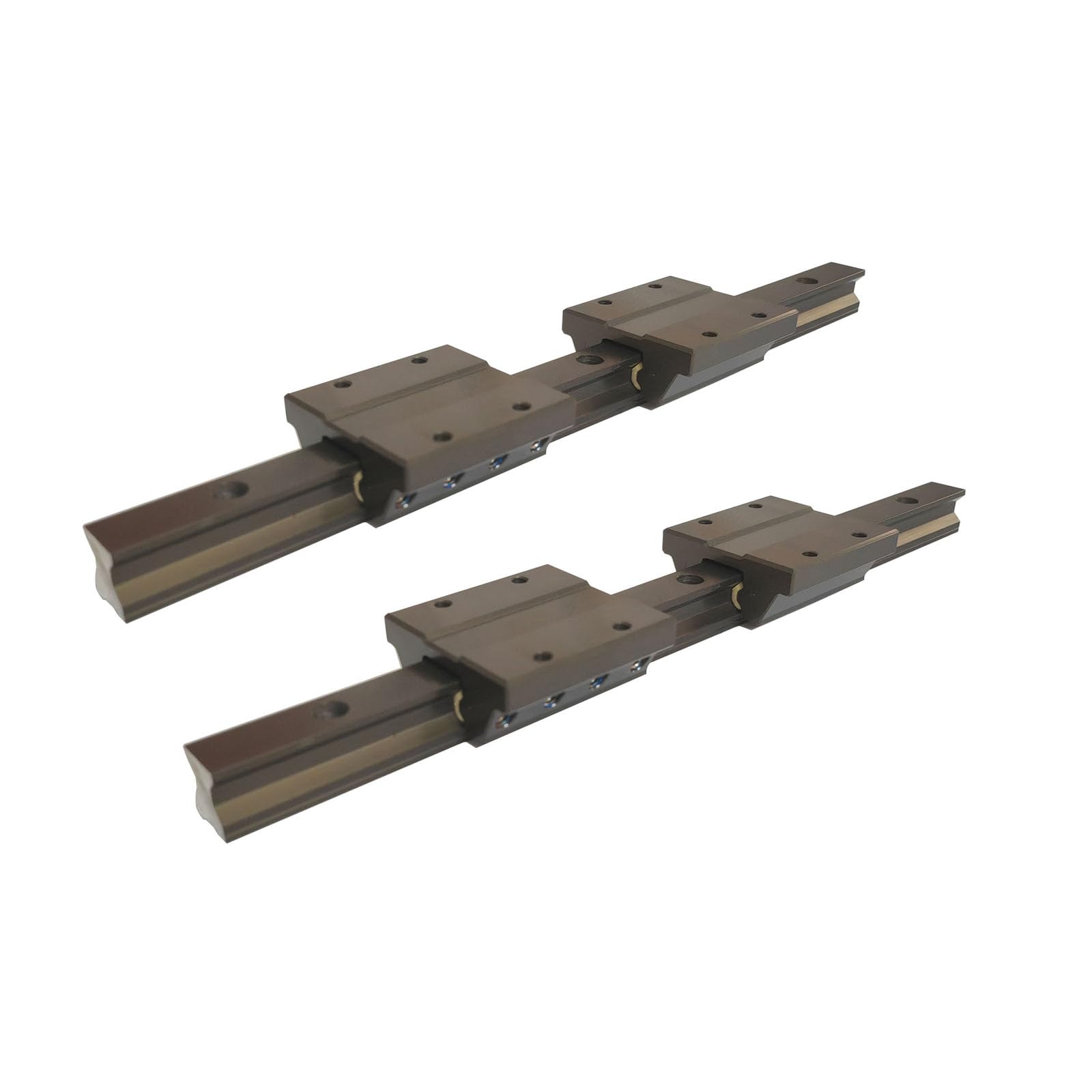 Coavoo Linear Bearing Guide Rail 2PCS CRS20 98.43in/2500mm Long Maintenance Free Aluminum Alloy Square Rail+4pcs Crs20A Slider Nano Lubrication Bearing Slide Sliding Block Guide Rail Hard Antioxidant