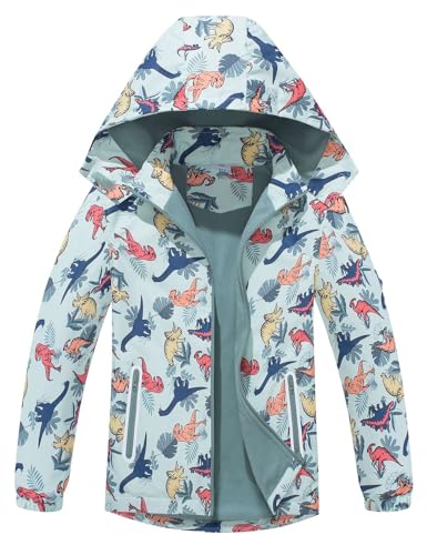 Boys Water Repellent Jacket Kids Fleece Lined Coats Outdoor Detachable Hooded Jacket