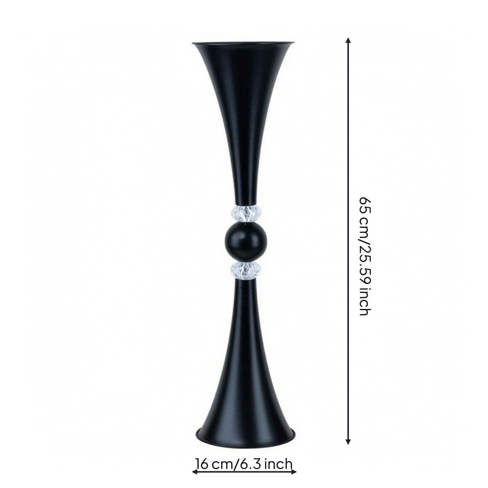 predolo Alzata per Fiori in Metallo Elegante , Bianco , 18 75CM | Vaso Centrotavola in Metallo, Robusto, Oggetto Decorativo, per Matrimonio, Wedding Planner