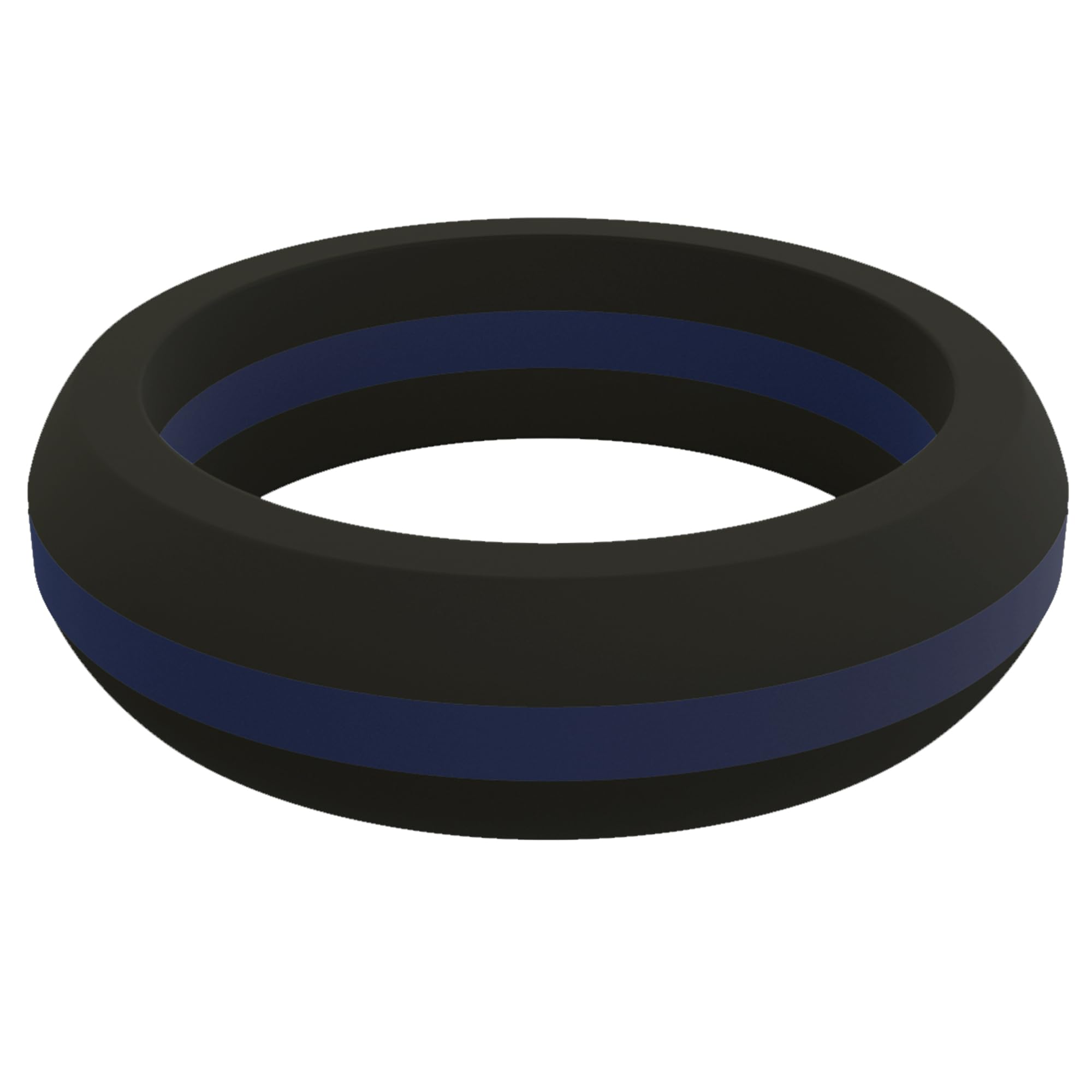 QALO Men's and Women's Functional Silicone Rings with Ring Storage Pouch, First Responder Red Line and Blue Line-image-34