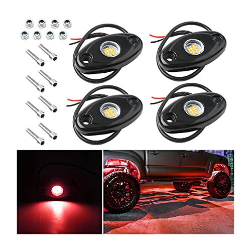 Rock Lights for Trucks, 4 Pods LED Rock Lights, IP67 Waterproof Neon Rock Lights Kits for Pickup ATV...