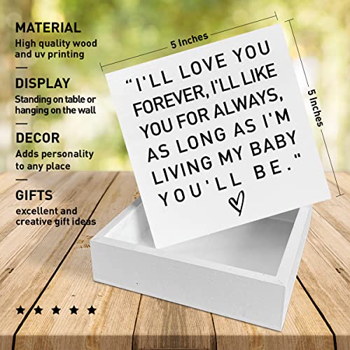 Rjymk RJYMK-054 Nursery Desk Wooden Box Sign Decor, I'Ll Love You Forever thumb #1