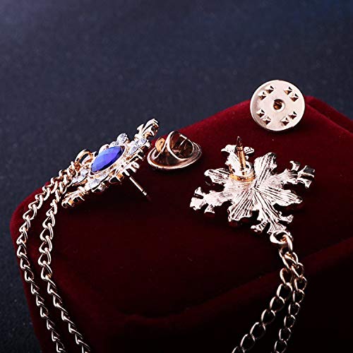 Broche fleur rétro en perle et sa chaîne de mode dorée - 6