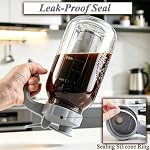 Cold Brew Coffee Maker 64oz Glass Mason Jar Pitcher with Pour Spout Lid - Image 4