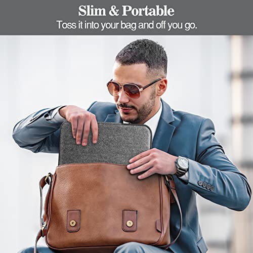 Image of MoKo 9-11 Inch Tablet Sleeve Bag | Fits iPad Air 5 10.9-inch, iPad Pro 11 M2, iPad 10th 10.9, iPad 9 /8 /7th 10.2 and Tab S8 /S9 11-inch, Black & Gray